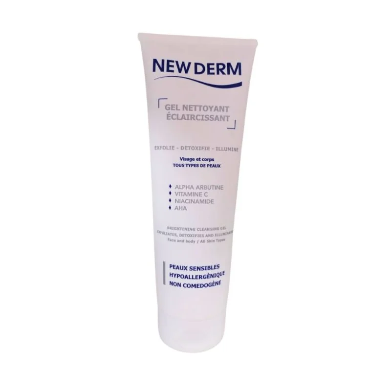 NEWDERM GEL NETTOYANT ECLAIRCISSANT VISAGE ET CORPS 250 ML