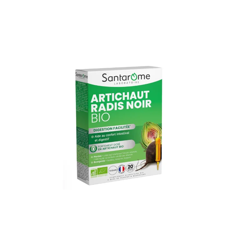 SANTAROME ARTICHAUT BIO RADIS NOIR BIO 20 AMPOULES