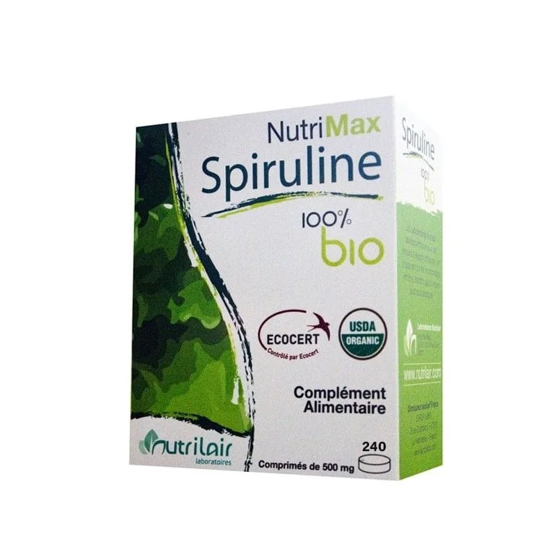 Nutrimax grand model spiruline 100% bio, 240 comprimés