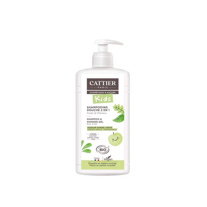 CATTIER SHAMPOOING DOUCHE 2 EN 1 POMME VERTE 500L