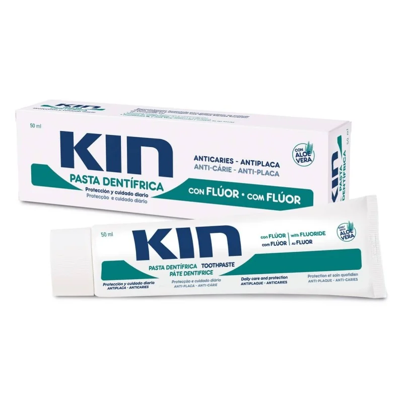 Kin pate dentifrice anticaries avec fluoride et Aloe vera 125 ml