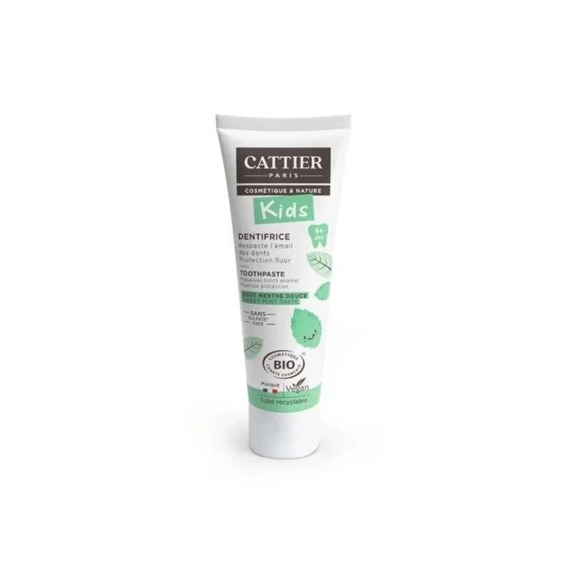 Cattier DENTIFRICE 7 ANS + GOUT MENTHE DOUCE 50ml