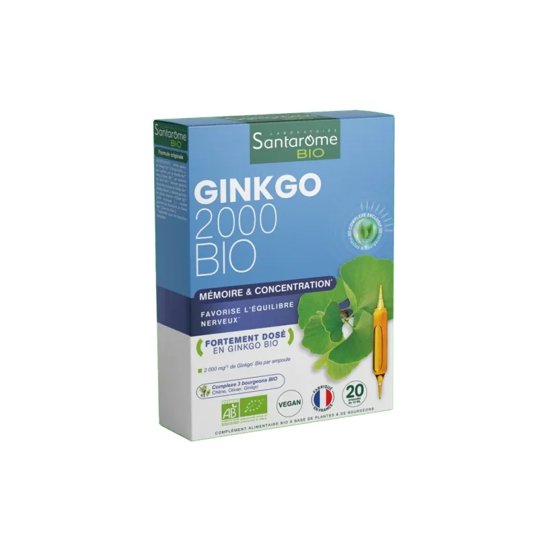 Santarome Ginkgo Bio 2000 – 20 Ampoules