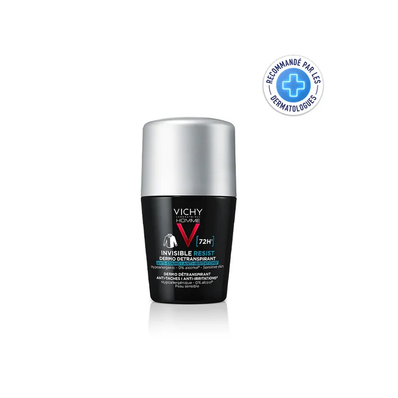 Vichy déo dermo-détranspirant invisible resist 72h anti-taches anti-irritations