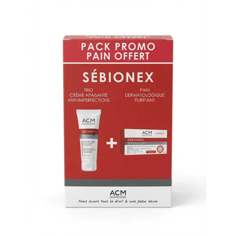 ACM SEBIONEX TRIO CREME 40 ML ACHETE + SÉBIONEX PAIN OFFERT