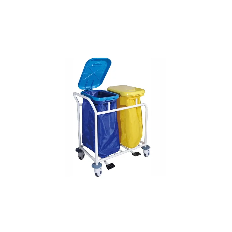 Chariot a linge à 2 bacs / blanc L8118