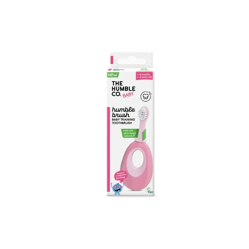 The Humble Co BROSSE A DENTS A BASE DE PLANTES POUR BEBE ULTRA DOUCE - ROSE