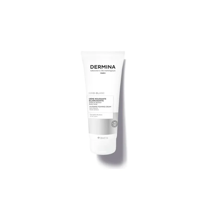 DERMINA SENSI-BLANC CREME MOUSSANTE ECLAIRCISSANTE VISAGE TOUS TYPES DE PEAUX 200ML