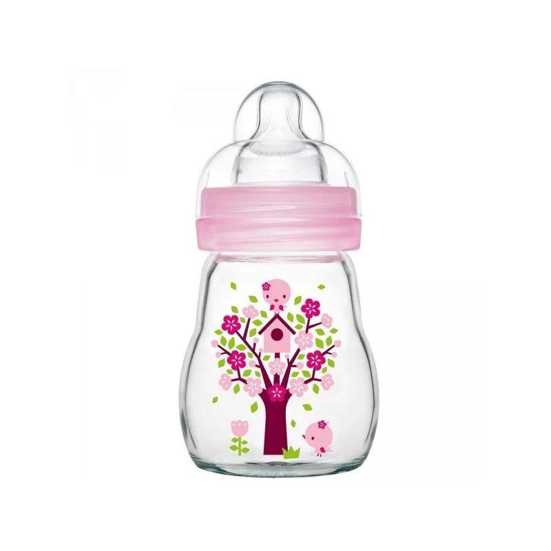 MAM BIBERON EN VERRE FEEL GOOD 1ER AGE ROSE 170ML