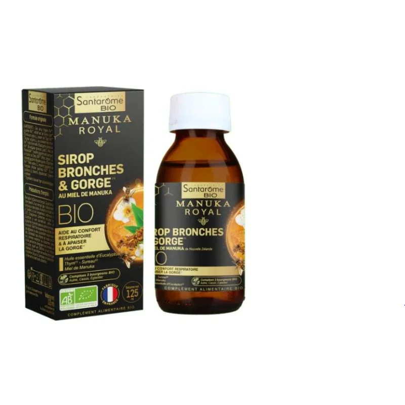 SANTAROME SIROP GORGE MIEL DE MANUKA 125ML