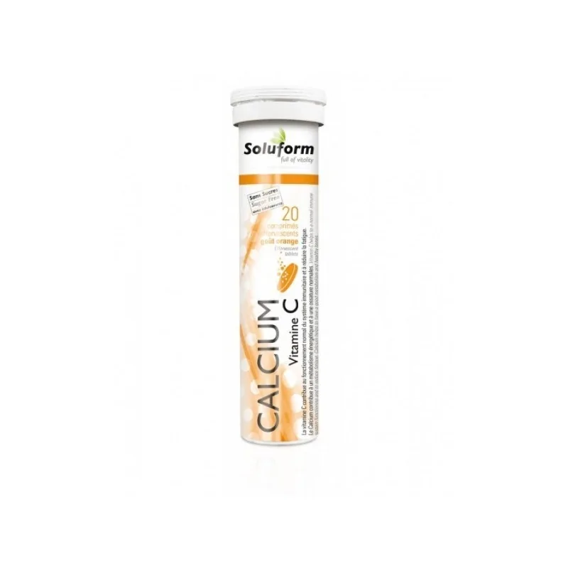 SOLUFORM CALCIUM VITAMINE C 20 COMPRIMES