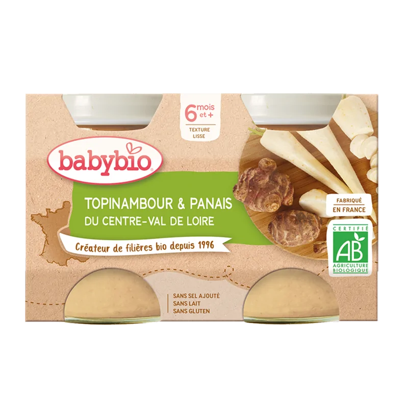 Babybio Topinambour & Panais du Centre-Val de Loire 2X130G