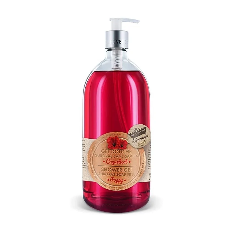 LES PETITS BAINS DE PROVENCE GEL DOUCHE SANS SAVON Coquelicot 1L