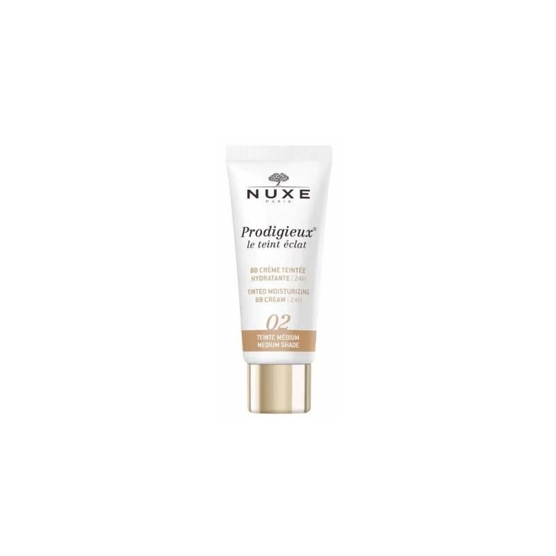 NUXE PRODIGIEUX LE TEINT ECLAT 02 BB CREME HYDRATANTE MEDIUM 30 ML