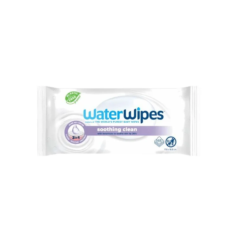WATERWIPES LINGETTES SOOTHING CLEAN PACK DE 48
