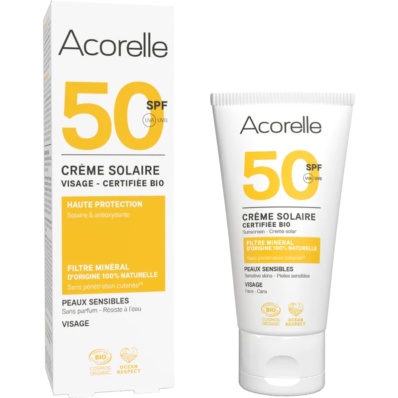 ACORELLE CREME SOLAIRE VISAGE SPF50 50ML