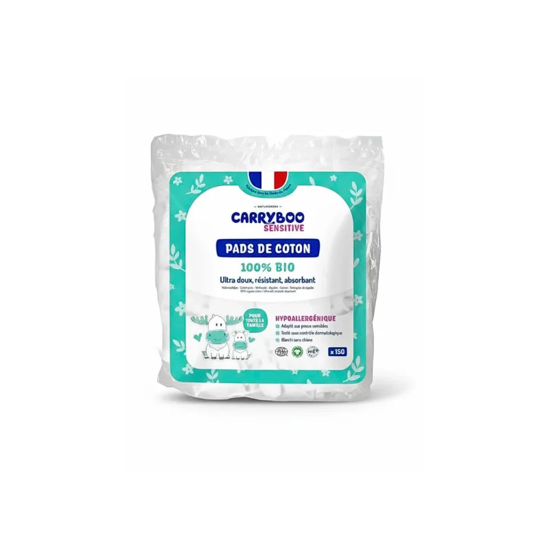 CARRYBOO PADS RECTANGLES DE COTON 150U