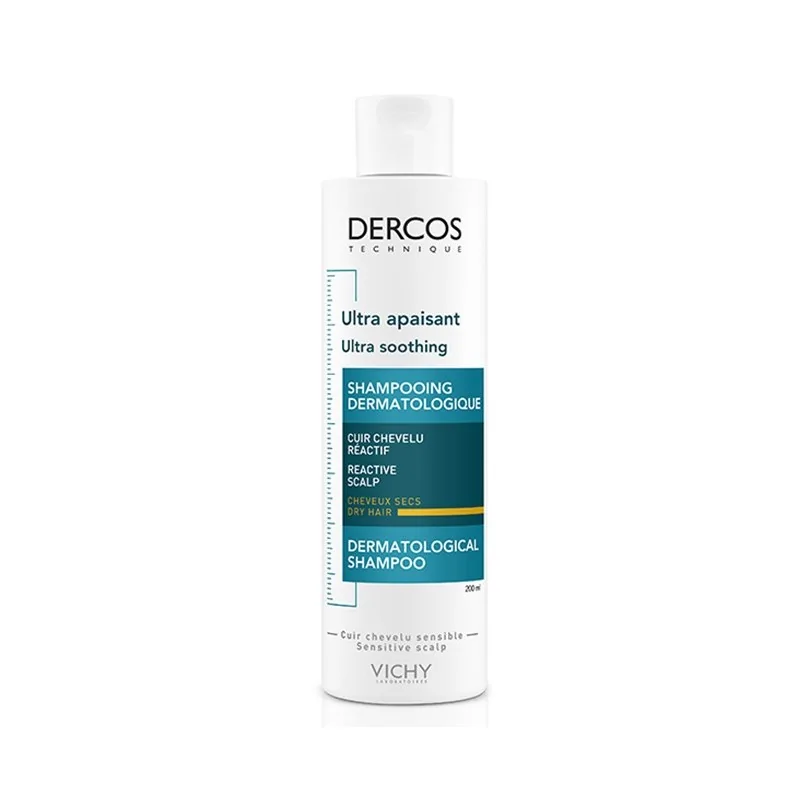 VICHY DERCOS ULTRA APAISANT SHAMPOOING SANS SULFATE CHEVEUX SECS 200 ML