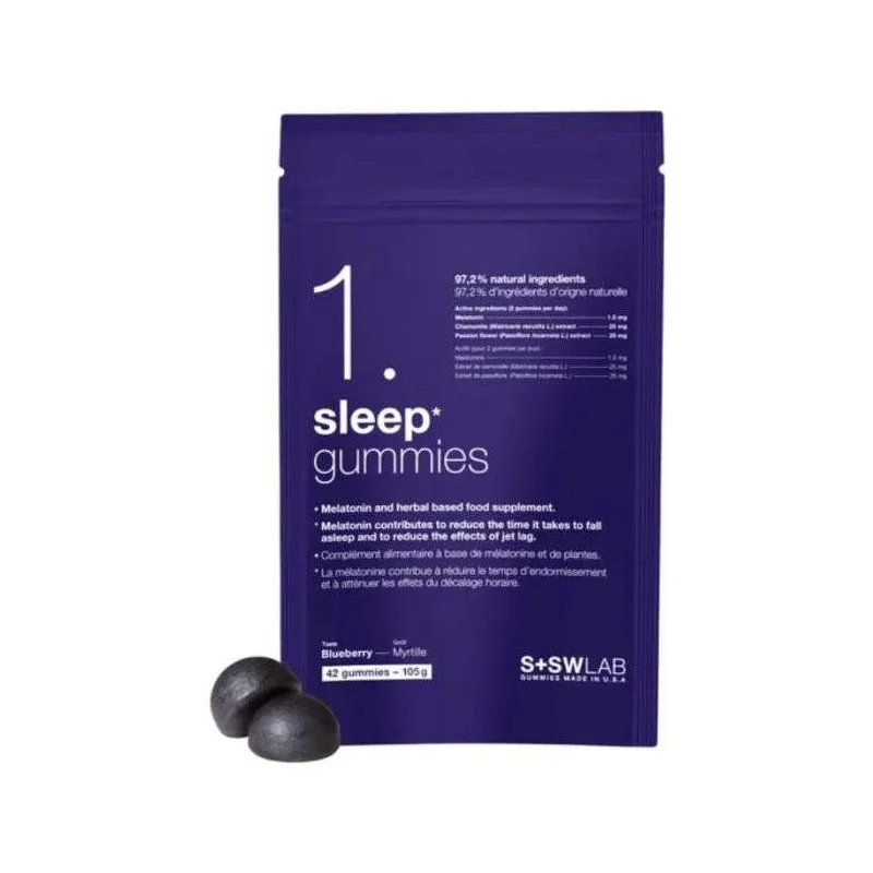 SSWLAB 1 SLEEP GUMMIES 105G 42 GUMMIES GOUT MYRTILLE