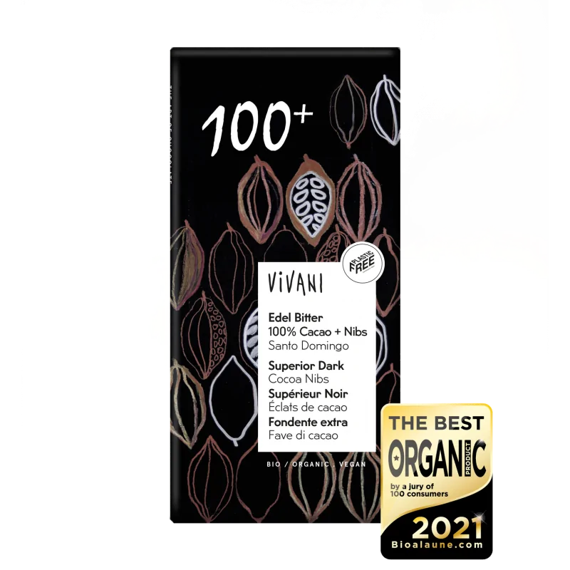 VIVANI TABLETTE DE CHOCOLAT SUP 100% CACAO 80G