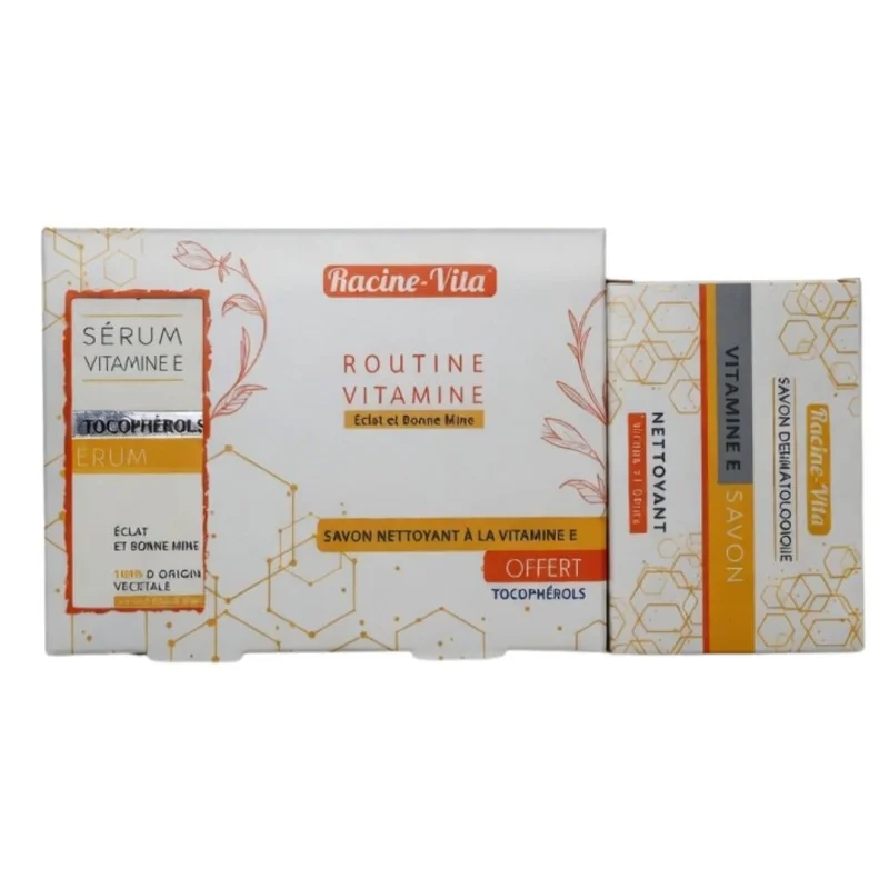 Racine vita Serum Vitamine E ACHETE + Savon nettoyant a la vitamine E OFFERT