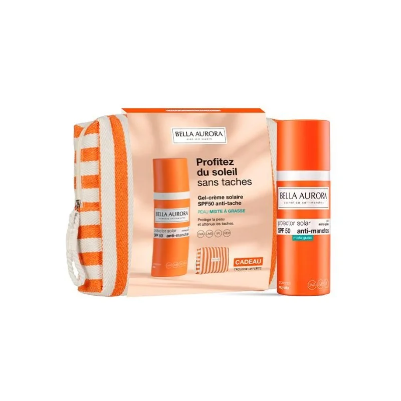 BELLA AURORA OFFRE ECRAN DEPIGM SPF50 PEAU MIXTE A GRASSE 50 ML + TROUSSE OFFERTE