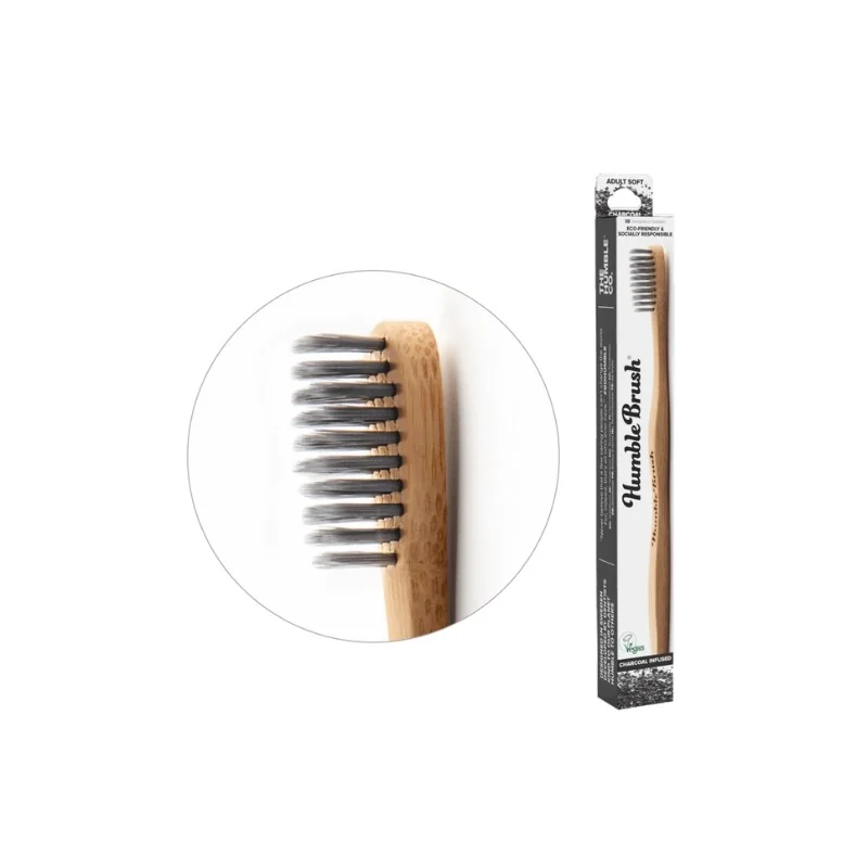 THE HUMBLE BROSSE A DENTS NOIRE AU CHARBON ADULTE