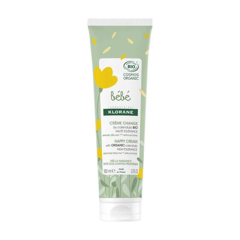 Klorane - Pommade change Eryteal 3 en 1 au Calendula apaisant - Bébé - Change - Siège 100 g
