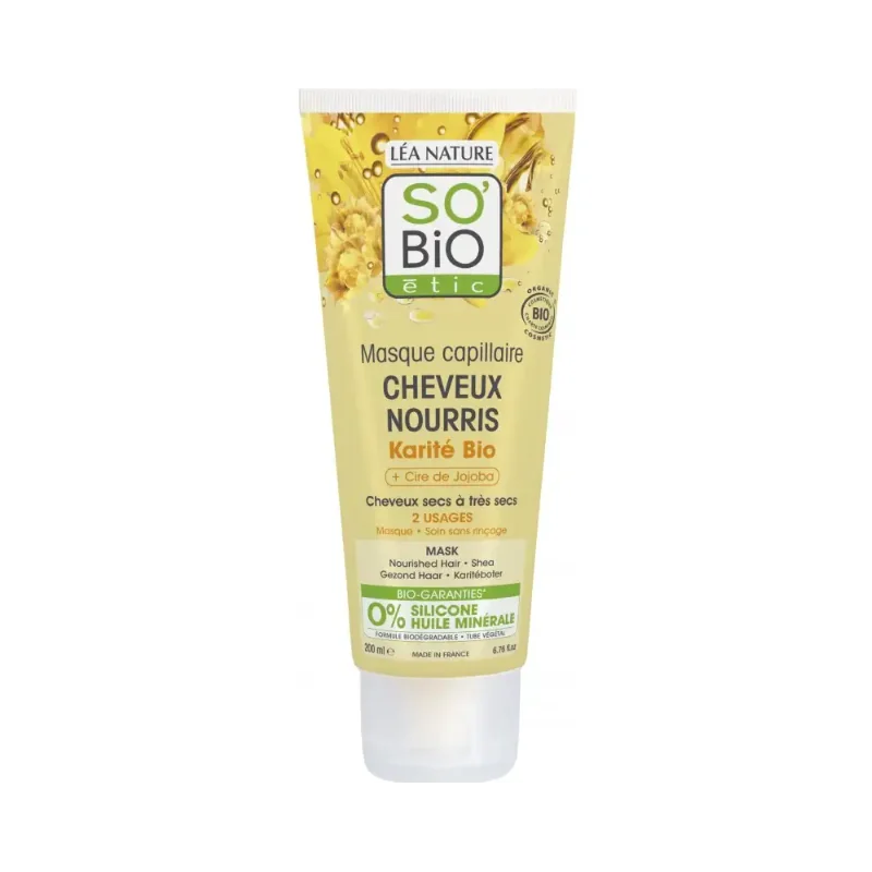 SO'BIO MASQUE KARITE & CIRE DE JOJOBA 200ML