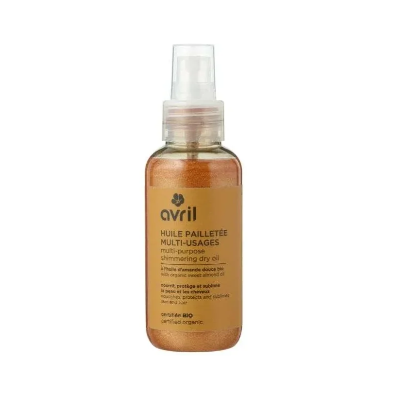 AVRIL HUILE PAILLETEE MULTI USAGES A L HUILE D AMANDE DOUCE 100ML
