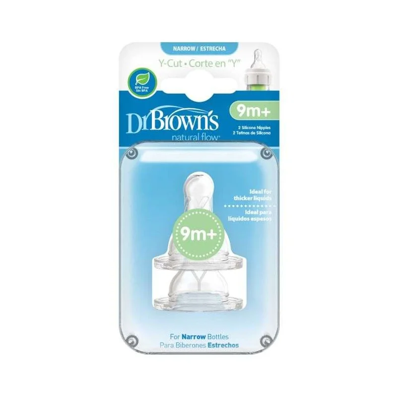 DR BROWNS TETINE COLE ETROIT LIQUIDE EPAIS NIVEAU 4 9MOIS+ PACK DE 2