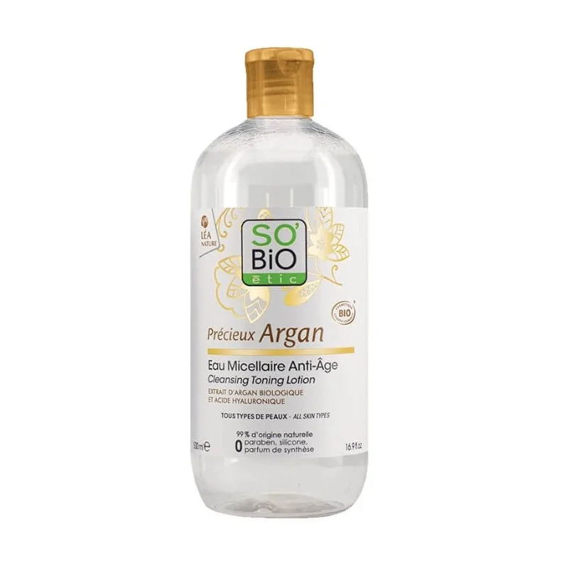 SO BIO Eau micellaire anti-âge ARGAN 500ML