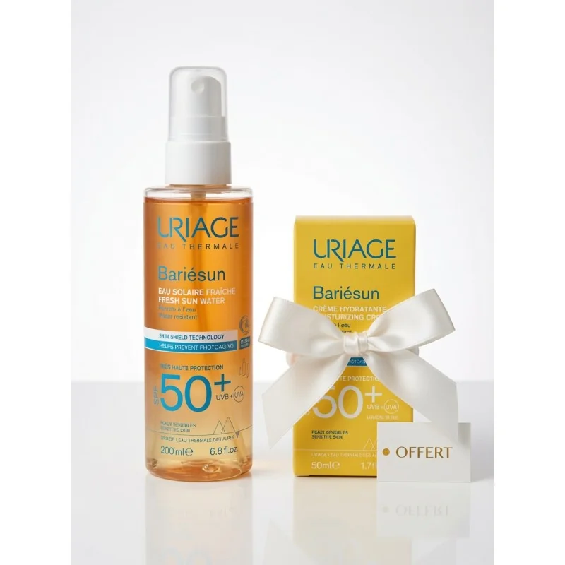 URIAGE BARIESUN EAU SOLAIRE FRAICHE SPF 50+ 200 ML ACHETE + BARIESUN CREME SPF 50+ 50ml OFFERT