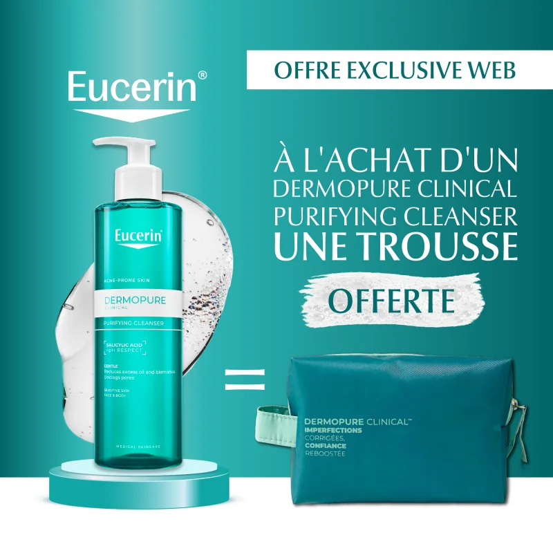 Eucerin DERMOPURE CLEANSING Gel 200ml Achete + Trousse OFFERTE