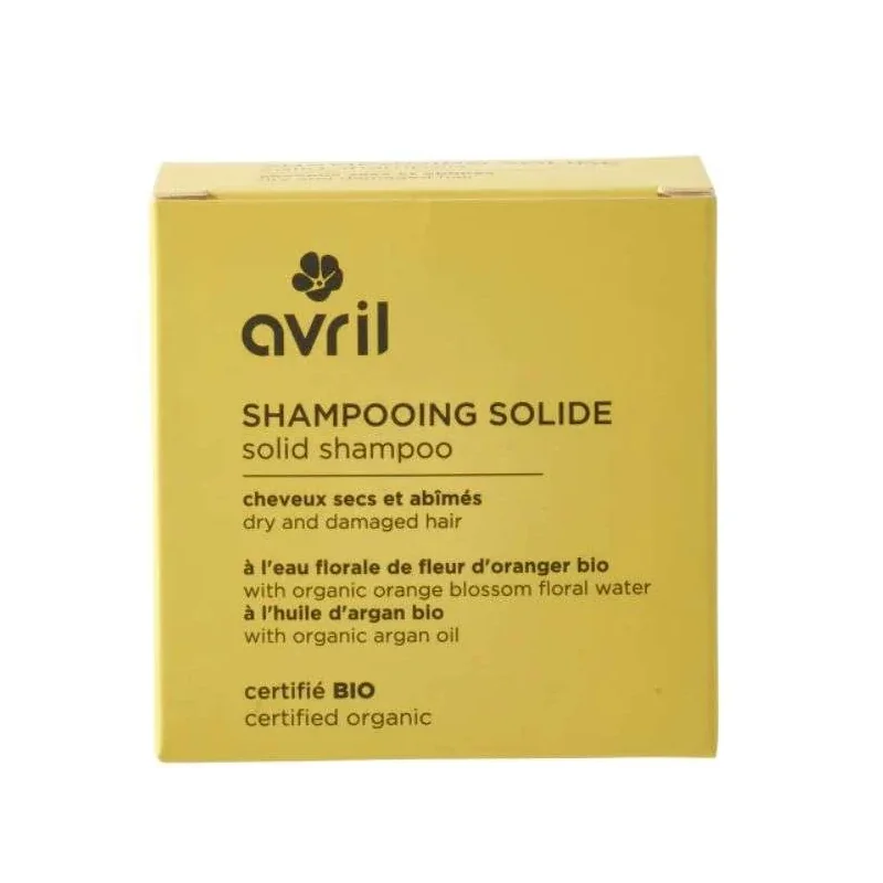 AVRIL SHAMPOOING SOLIDE SAPONIFIE A FROID AU FENUGREC ET A L HUILE ESSENTIELLE DE GERANIUM BIO 100 G