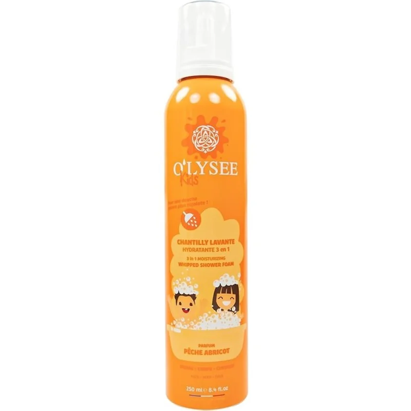 O'LYSEE KIDS CHANTILLY LAVANTE HYDRATANTE 3 EN 1 PARFUM PECHE ABRICOT 250 ML