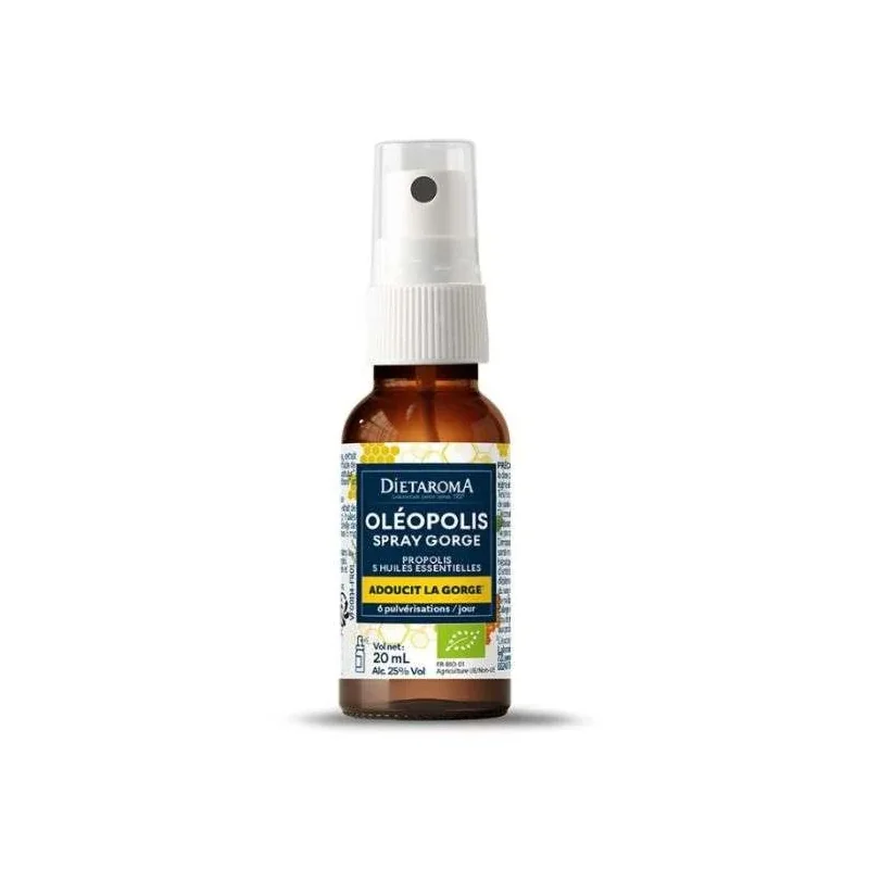 DIETAROMA SPRAY GORGE BIO A LA PROPOLIS ET AUX HUILES ESSENTIELLES