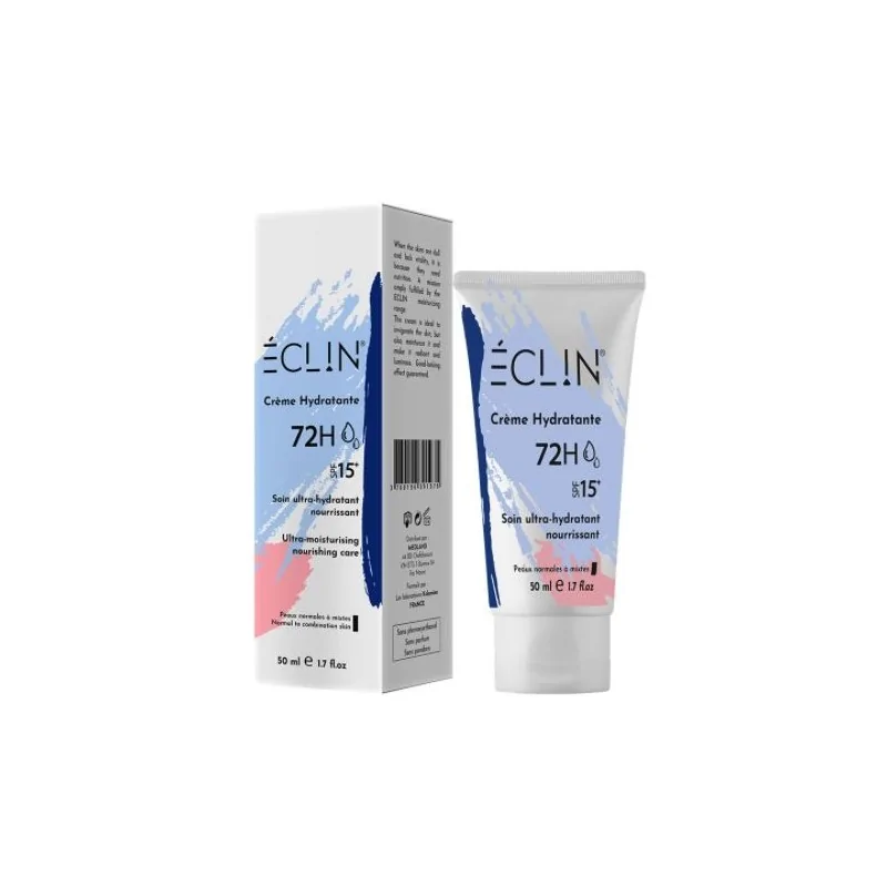 Eclin crème hydratante peau normale à mixte 72h 50ml