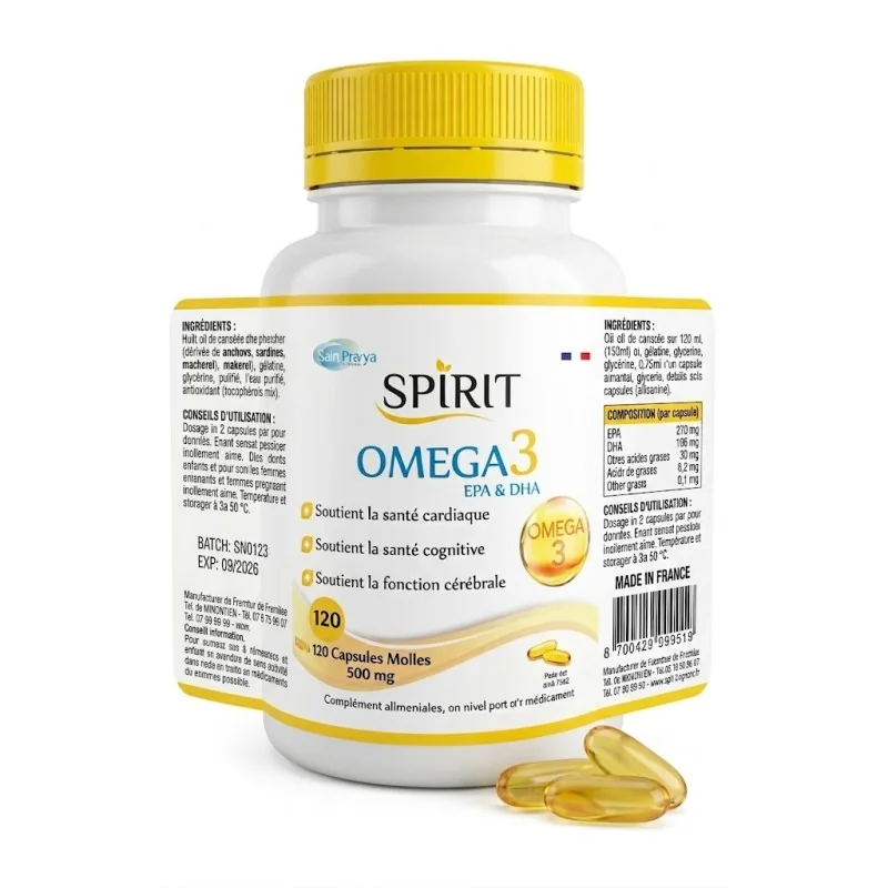Spirit Omega 3 120 Capsules 500mg