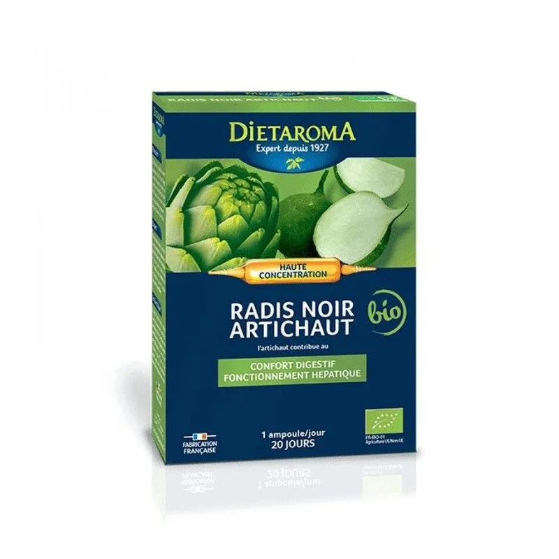Dietaroma radis noir artichaut forté bio - 20 ampoules de 10 ml