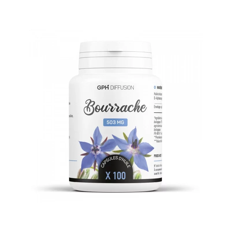 GPH DIFFUSION BOURRACHE BIO - 100 CAPSULES À 503 MG