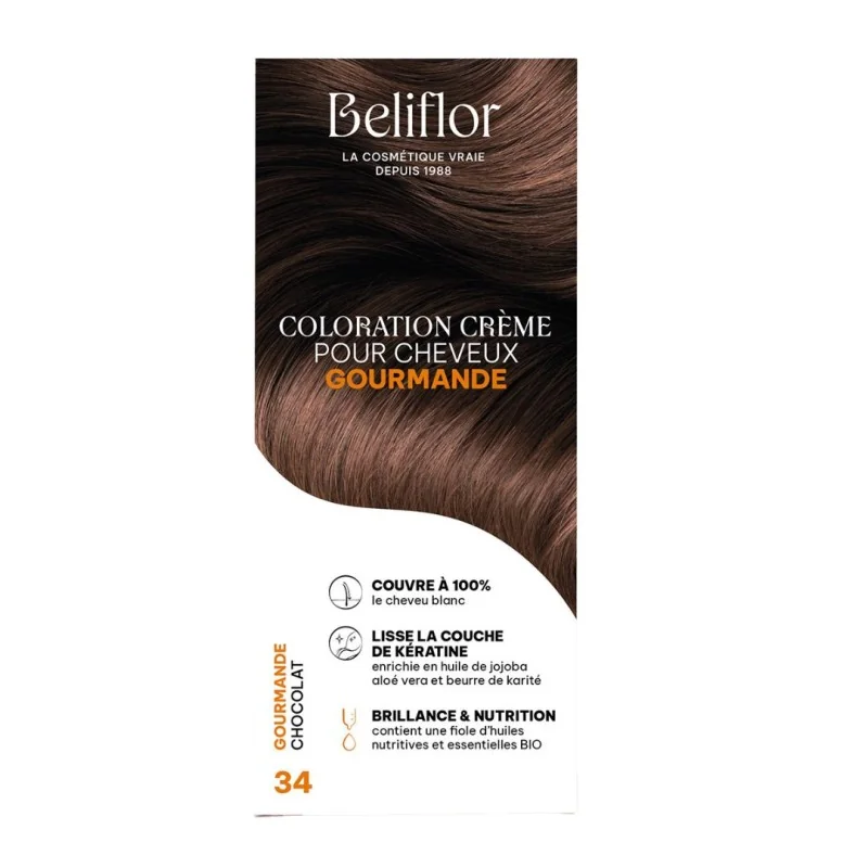 Beliflor UNIDOSE N° 34 COULEUR GOURMANDE CHOCOLAT120ml