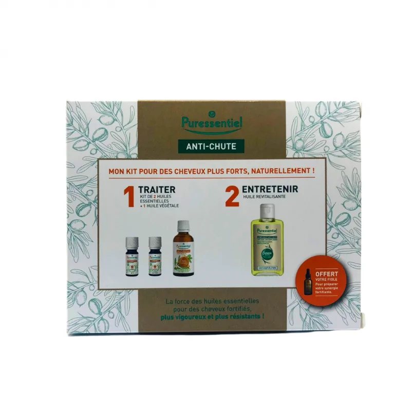 PURESSENTIEL PACK ANTI CHUTE ( HE LEMONGRASS + HE GINGEMBRE + HV ARGAN + HUILE REVITALISANTE ET FLACON OFFERTS