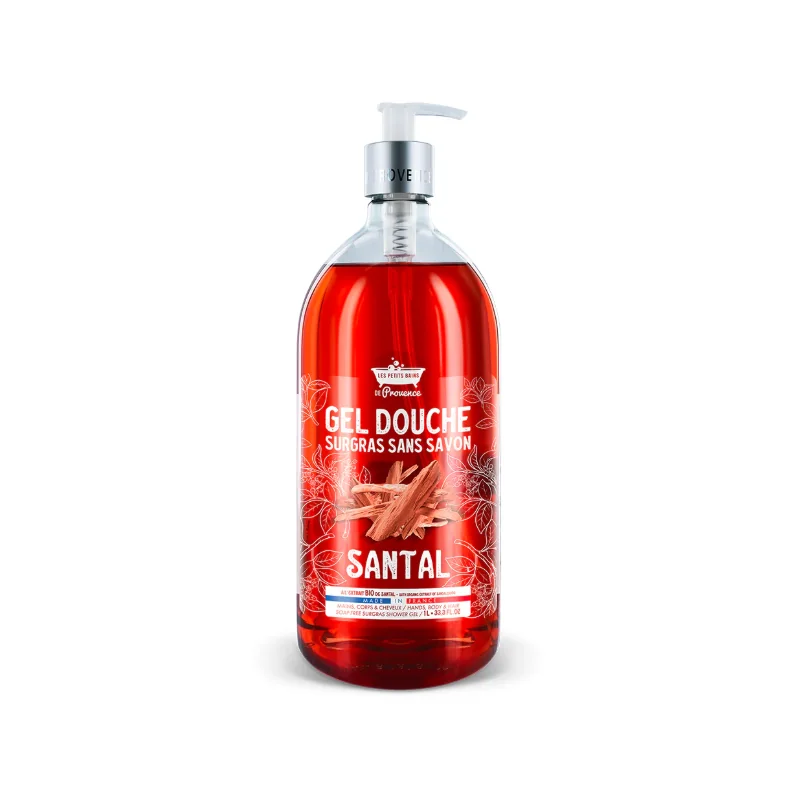 LES PETITS BAINS DE PROVENCE GEL DOUCHE Santal 1 L