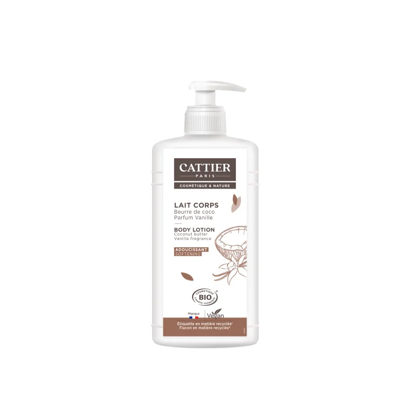 Cattier LAIT CORPS ADOUCISSANT VANILLE - EXTRAIT DE COCO - 500ml