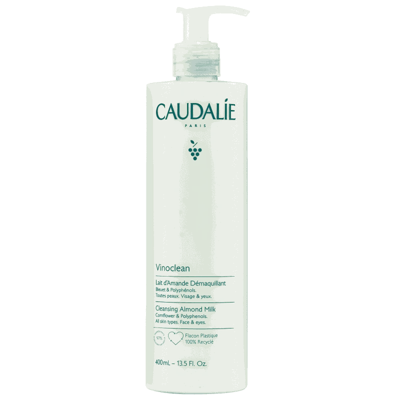 CAUDALIE VINOCLEAN LAIT D'AMANDE DEMAQUILLANT TOUS TYPES DE PEAUX 400 ML