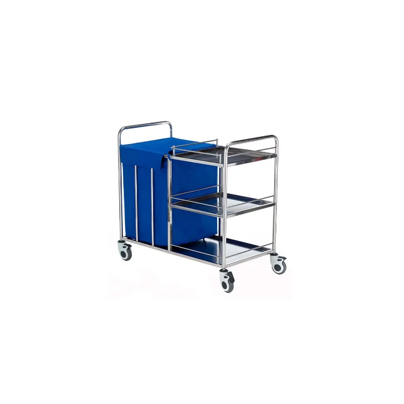Chariot à linge inox avec 3 plateaux L8051