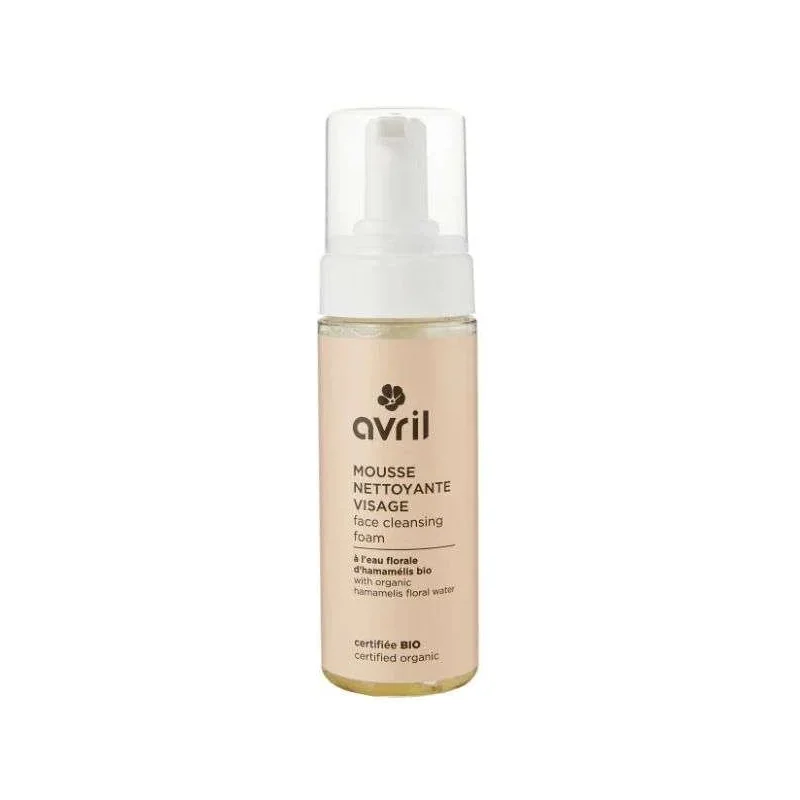 AVRIL MOUSSE NETTOYANTE VISAGE A L'EAU D'AMAMELIS BIO 150 ML