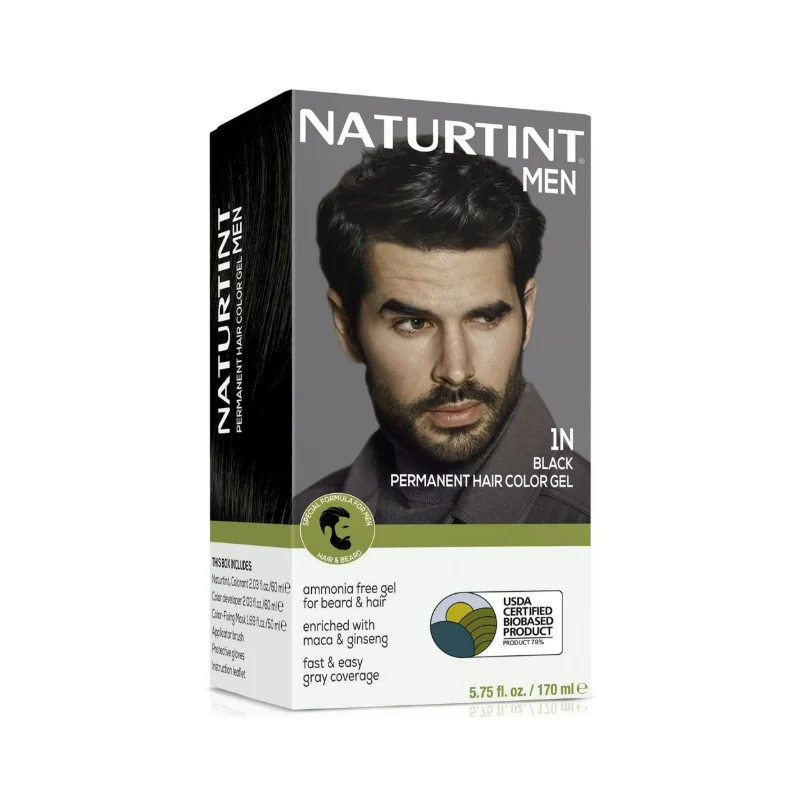 Naturtint Coloration permanente pour cheveux pour hommes 1N Noir