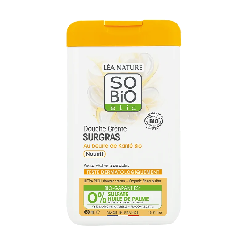 SO’BIO DOUCHE CREME SURGRAS KARITE 450ML
